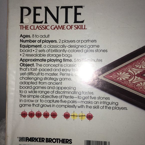 Vintage 1984 Parker Brothers Pente the Classic Game of Skill - Picture 3 of 3